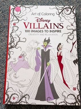 Disney Villains Adult Coloring Book - Black & White Illustration
